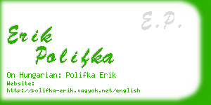 erik polifka business card